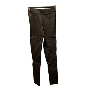 Oober Swank Moto Coated Leggings in Black XS NWT